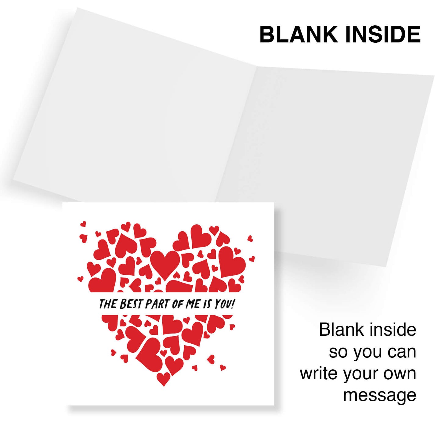 Valentine’s Card For Him, The Best Part of Me is You!, Valentine’s Card For Her, Husband Valentines Day Card