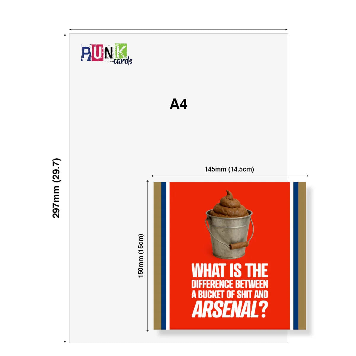 A4 size paper with a humorous graphic and text on a white background