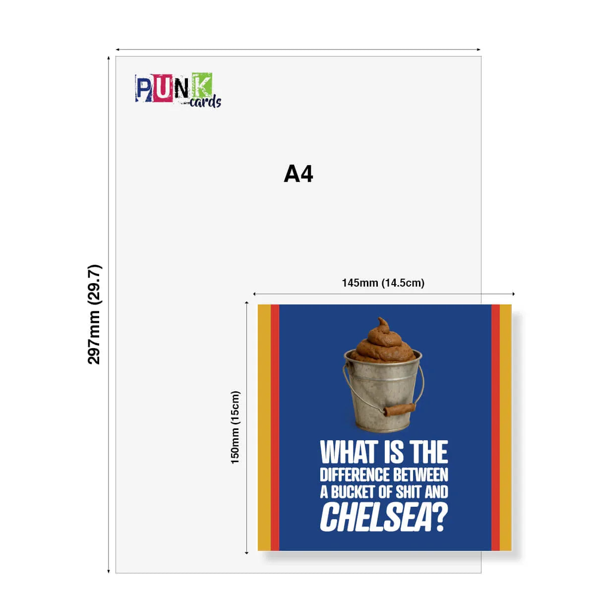 A4 size paper with a humorous graphic and text on a white background