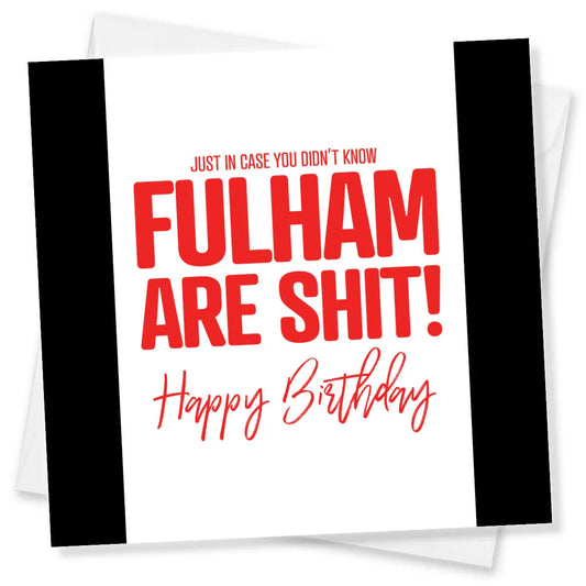 Birthday card with red text on a white background