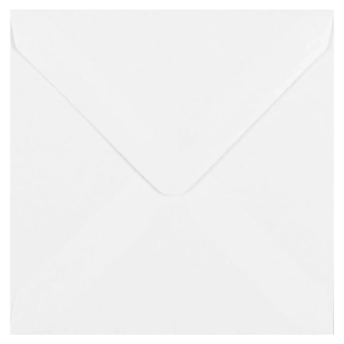 Plain white square envelope commonly used for greeting cards.