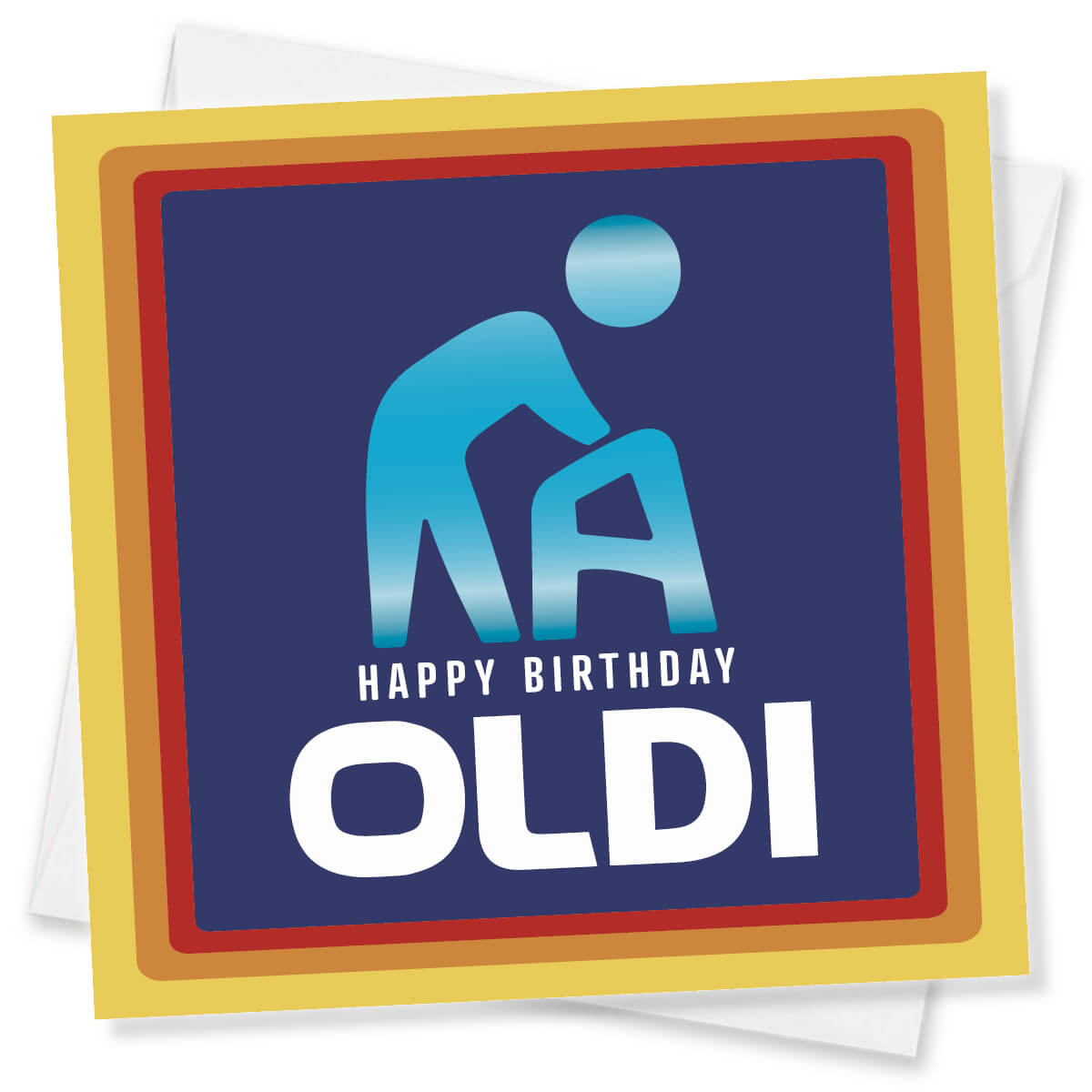 Funny Birthday Card – Happy Birthday Oldi, for men