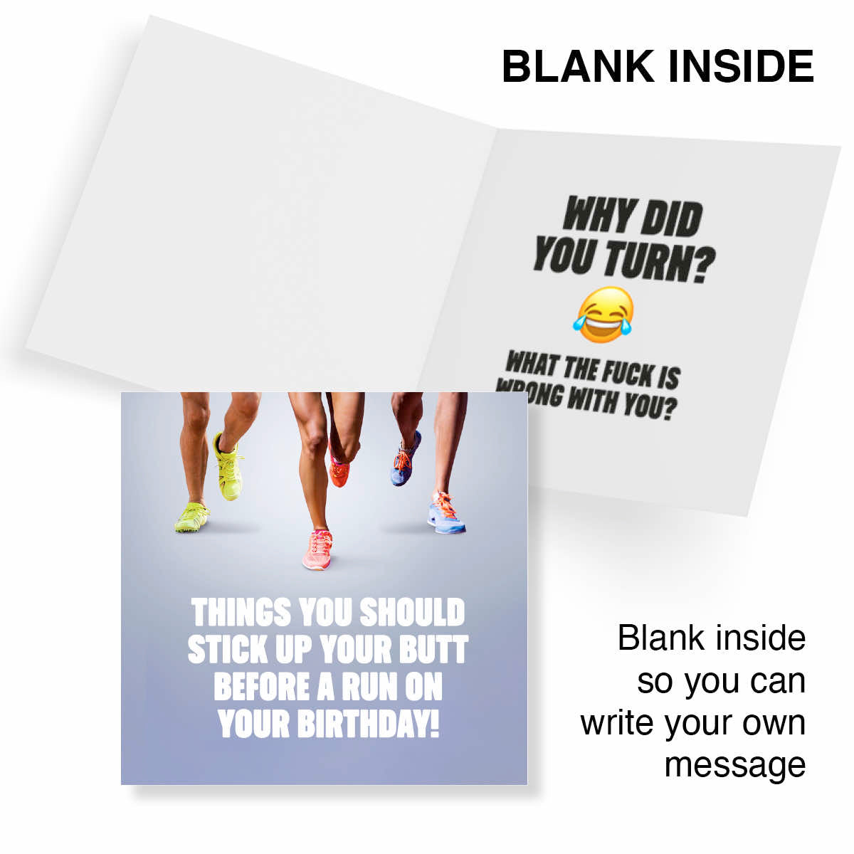 Rude Birthday Card for Runners – Before a Run