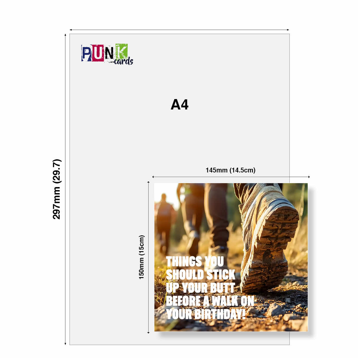Rude Birthday Card for Walkers – Before a Walk