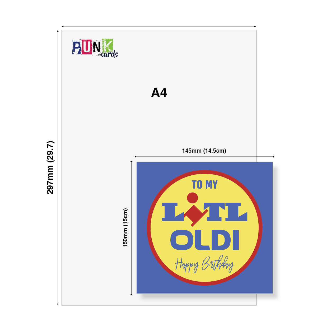 Funny Birthday Card – To My Li’l Oldi | Cheeky Supermarket-Style Design