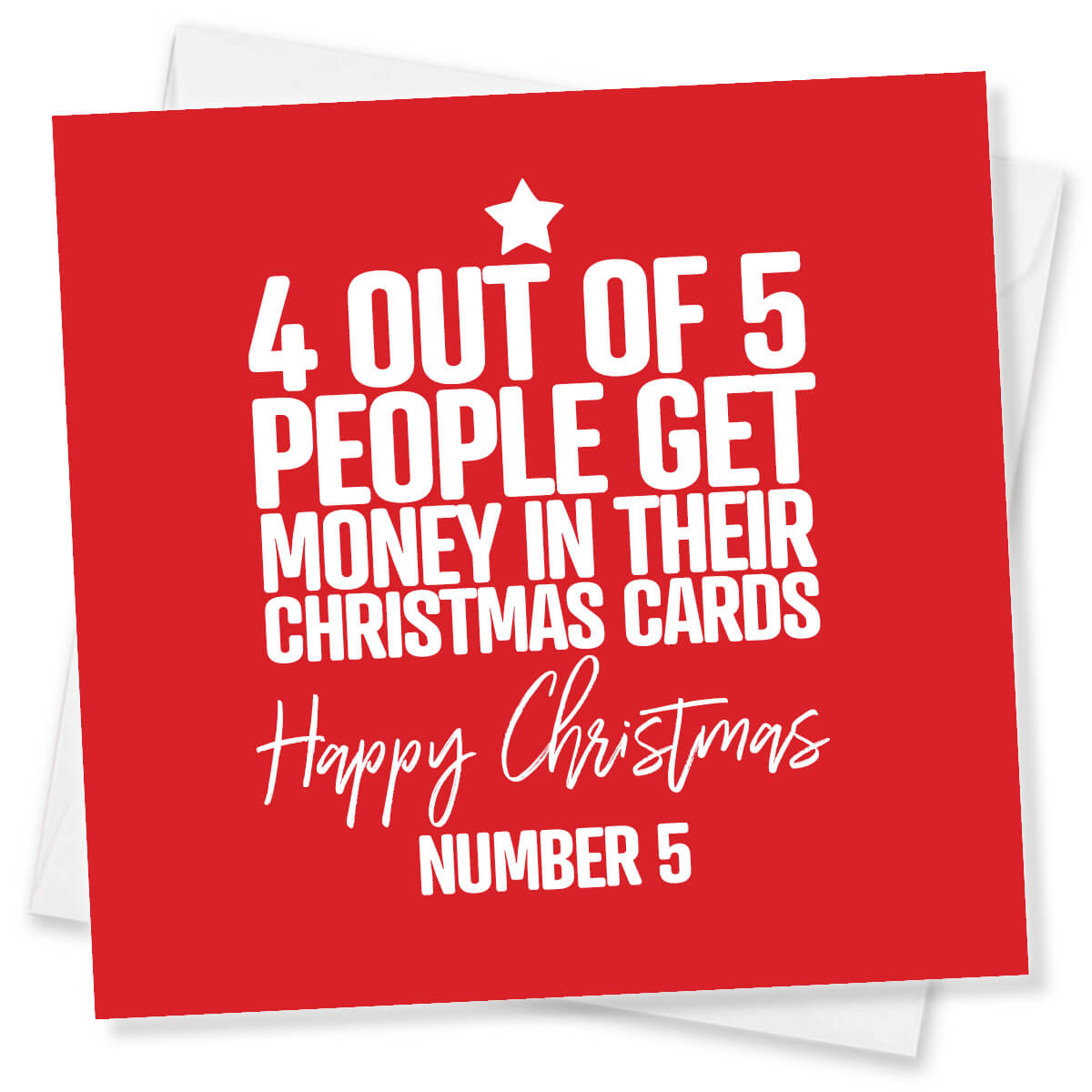 Funny Christmas Card, 4 Out Of 5 People Get Money
