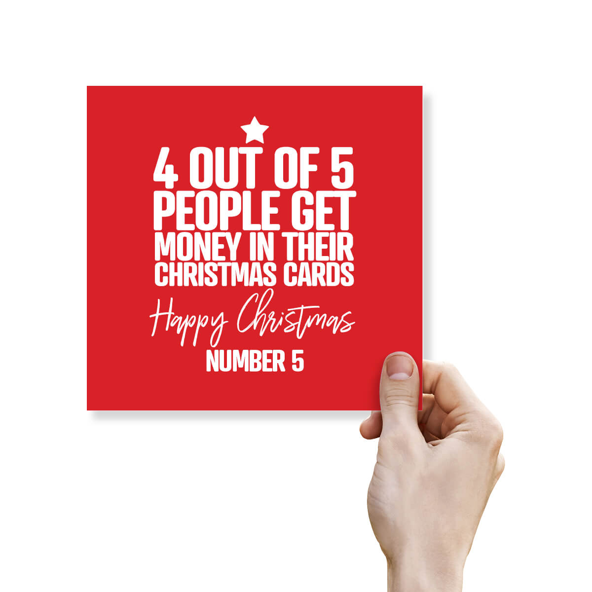 Funny Christmas Card, 4 Out Of 5 People Get Money