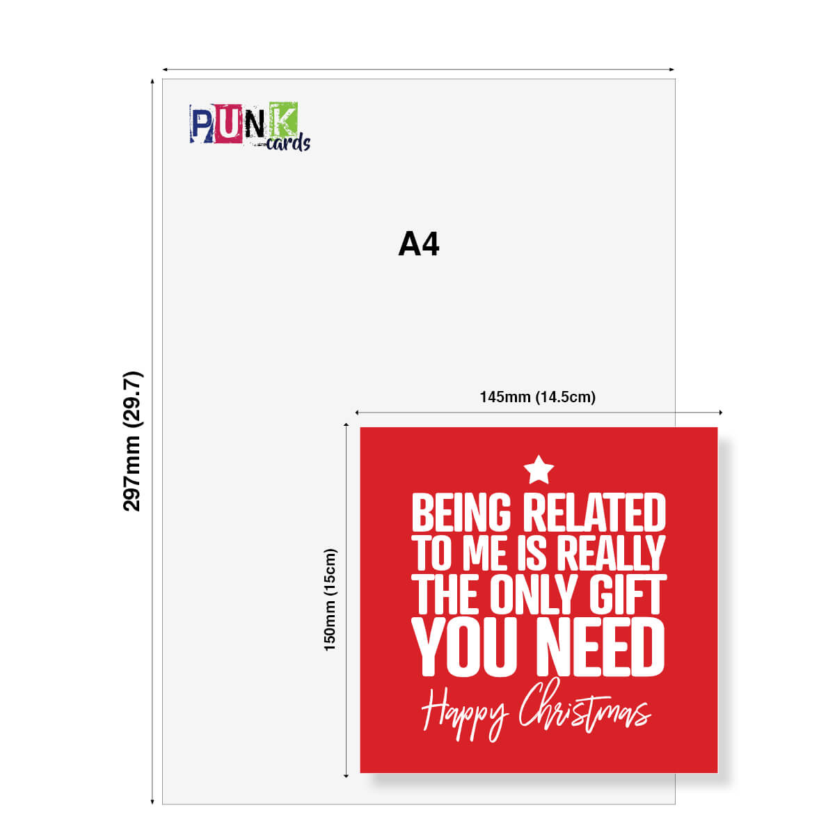 Funny Christmas Card – Being Related To Me Is Really The Only