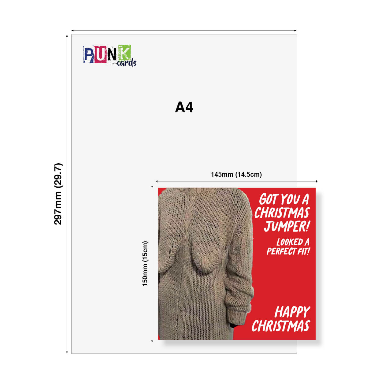 Person holding funny Christmas card – Hang in There design