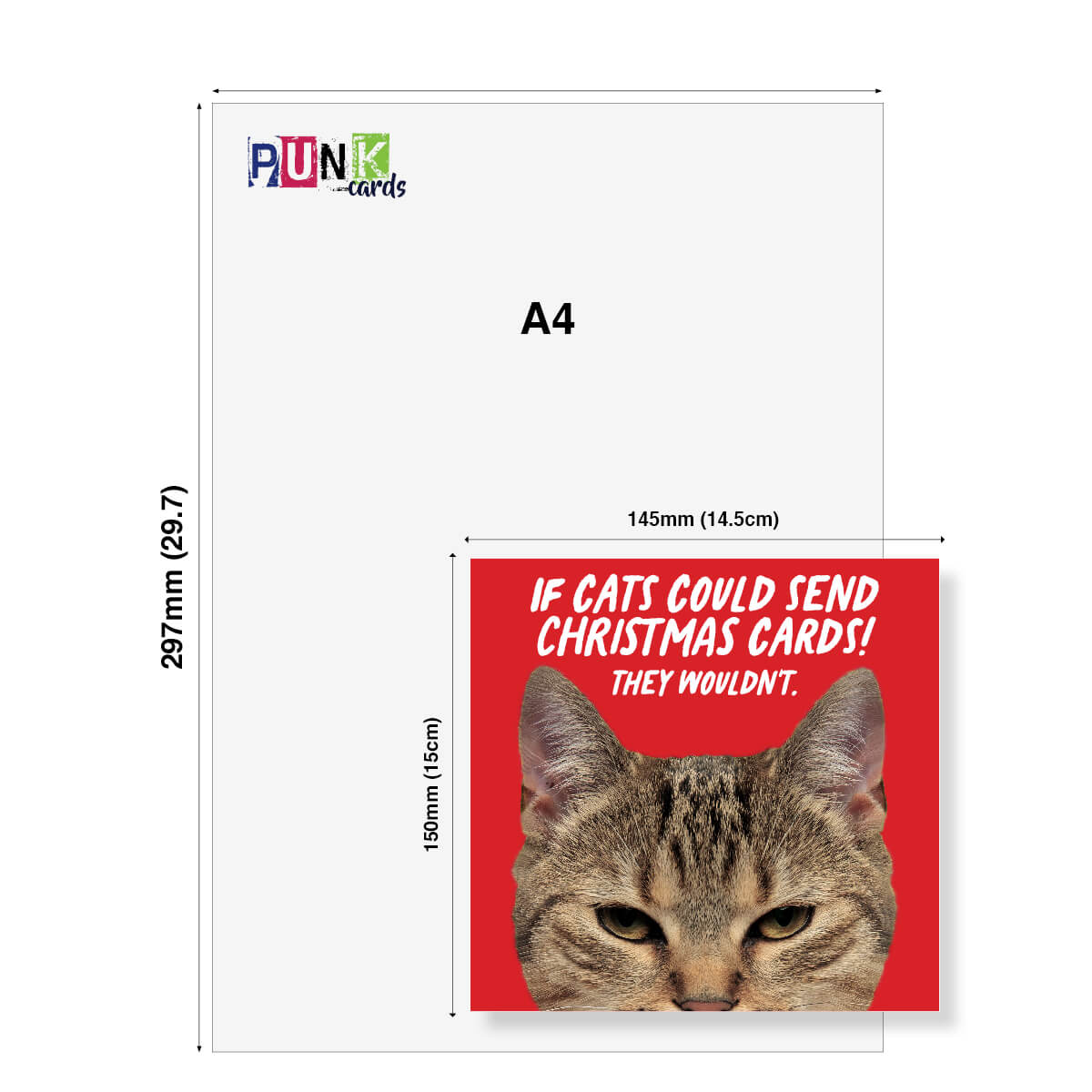 Person holding funny Christmas card – Hang in There design