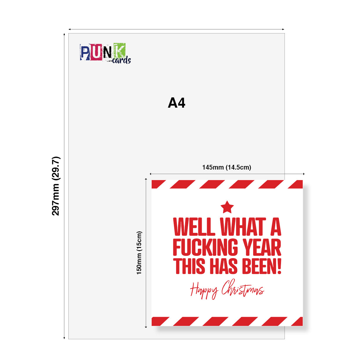 Funny Christmas Card – Well What a Fucking Year This Has Been!