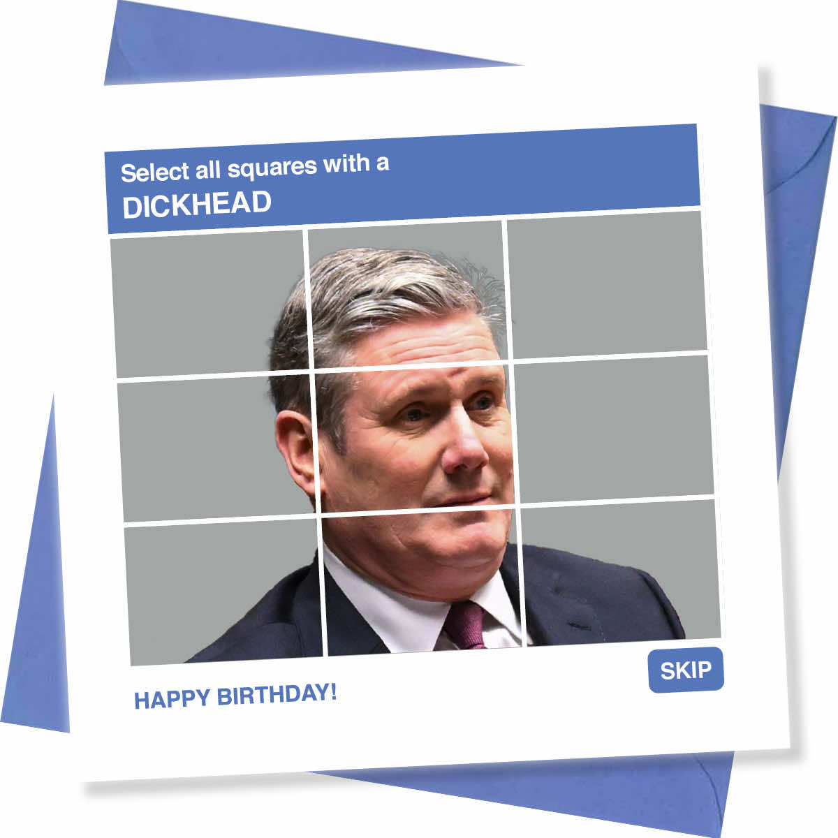 Rude Political Birthday Card – Select All Squares