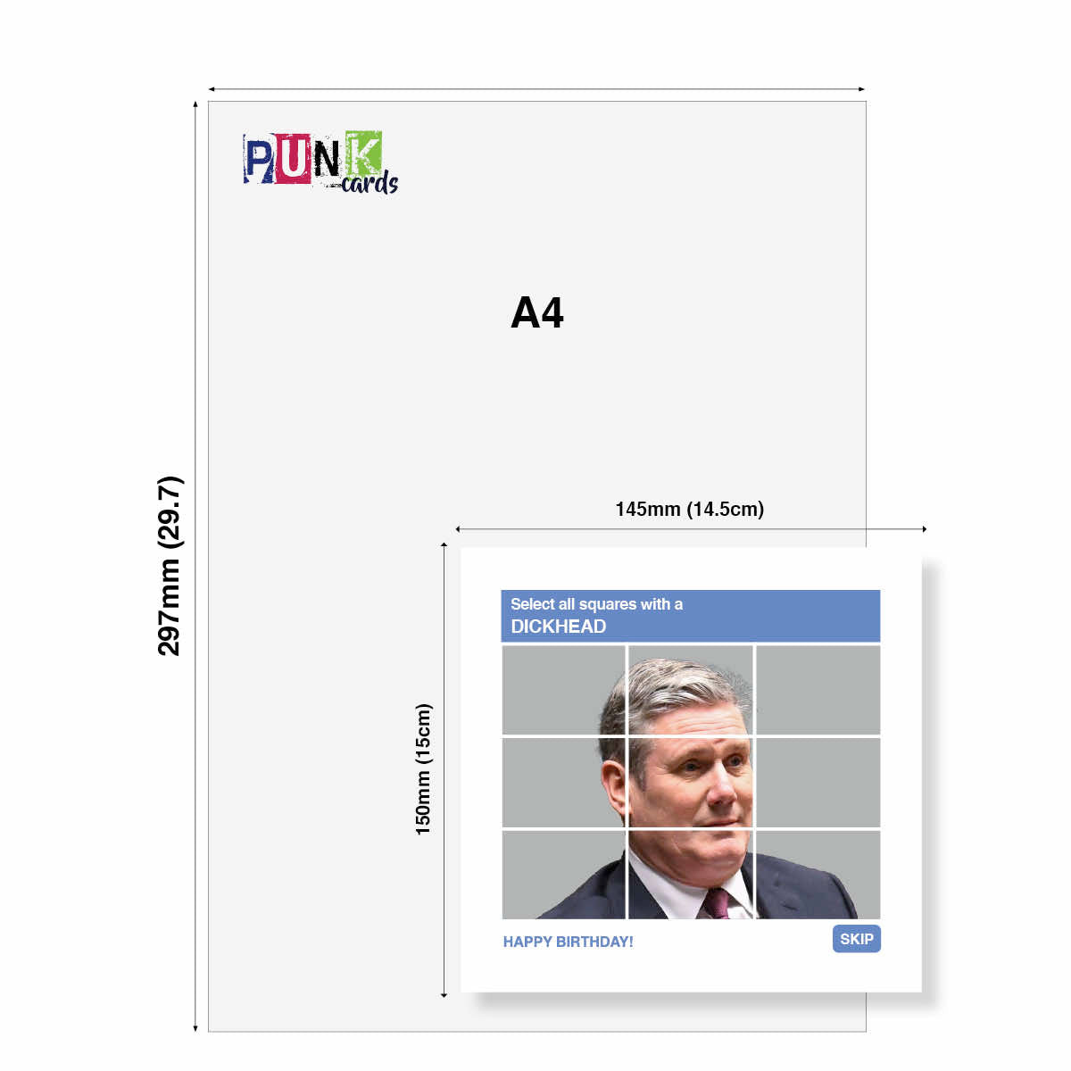 Rude Political Birthday Card – Select All Squares
