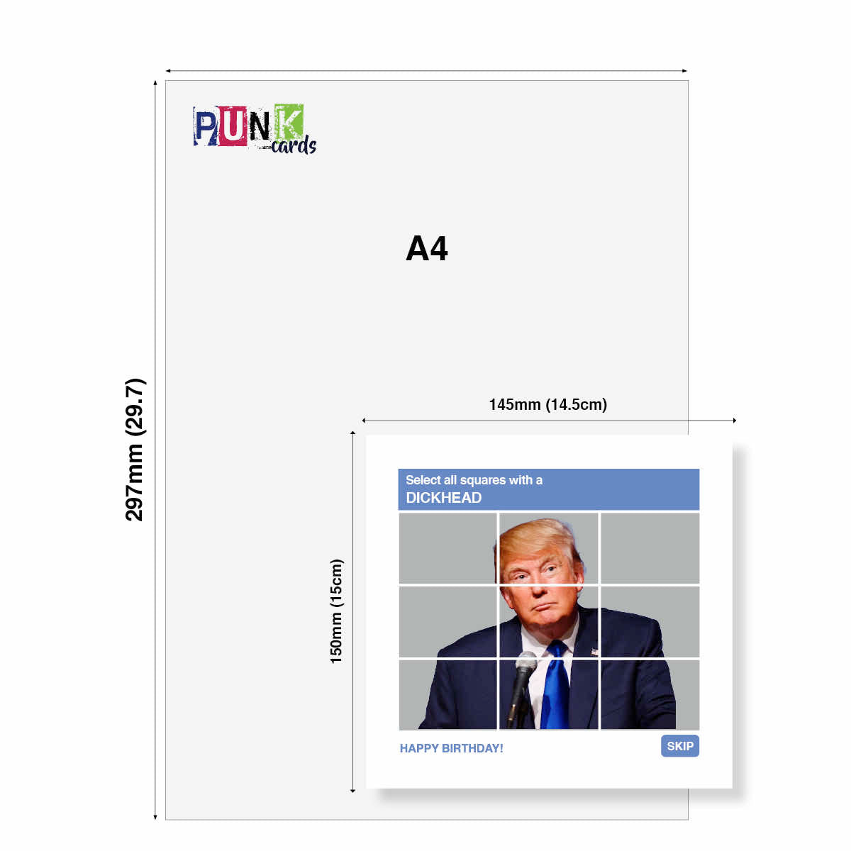 Funny Political Birthday Card – Dickhead Picture Test