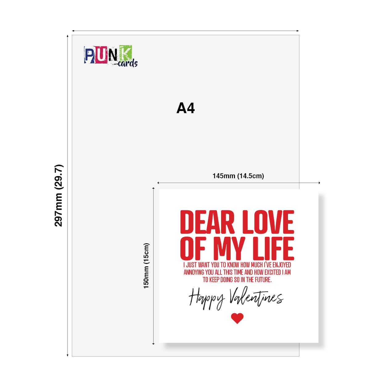 Funny Valentine’s Day Card – Dear Love Of My Life I Just Want You To Know How Much I’ve Enjoyed Annoying You All This Time And How Excited I Am To Keep Doing So In The Future.