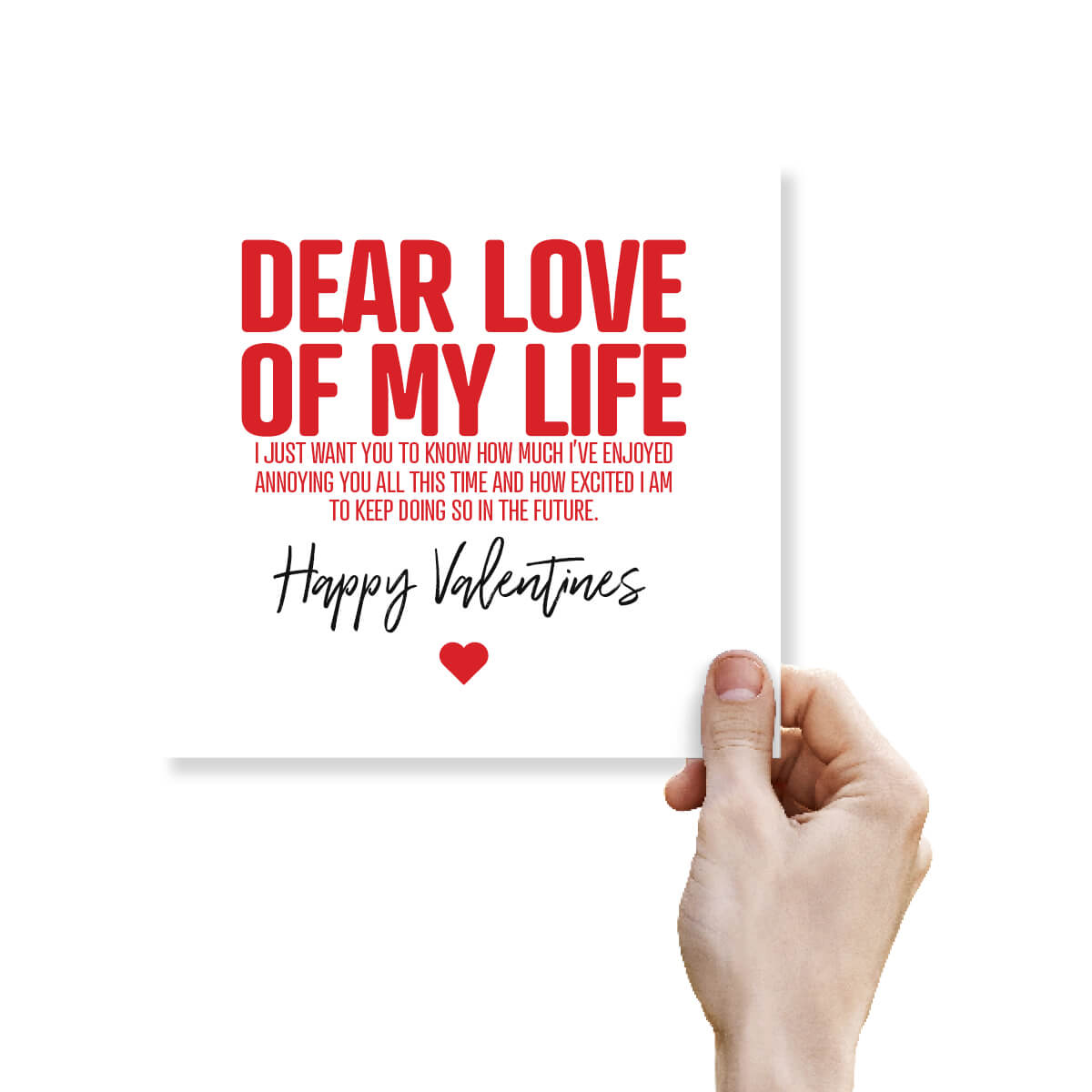 Funny Valentine’s Day Card – Dear Love Of My Life I Just Want You To Know How Much I’ve Enjoyed Annoying You All This Time And How Excited I Am To Keep Doing So In The Future.
