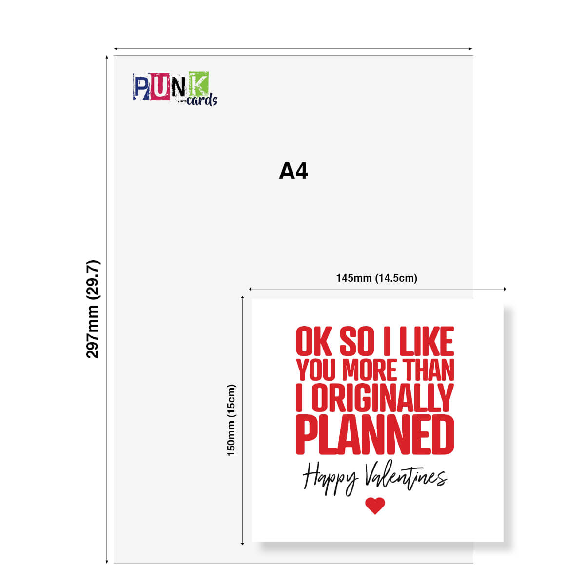 Funny Valentine’s Day Card – Ok So I Like You More Than I Originally Planned