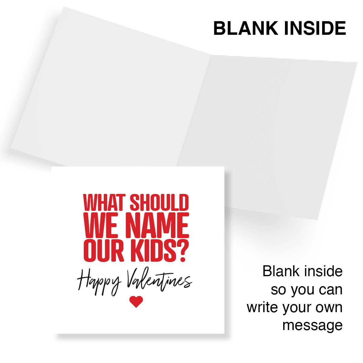 Funny Valentine’s Day Card – What Should We Name Our Kids?