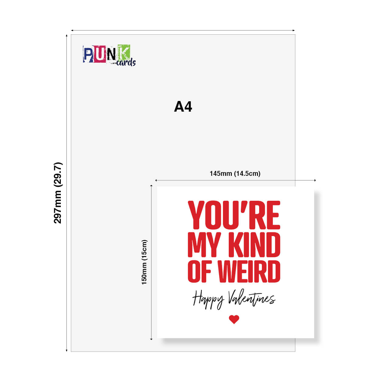 Funny Valentine’s Day Card – You’re My Kind Of Weird