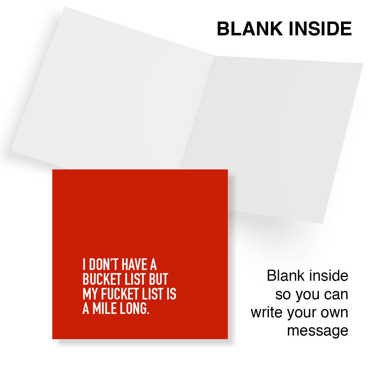 I Don’t Have A Bucket List But My Fucket List Is A Mile Long