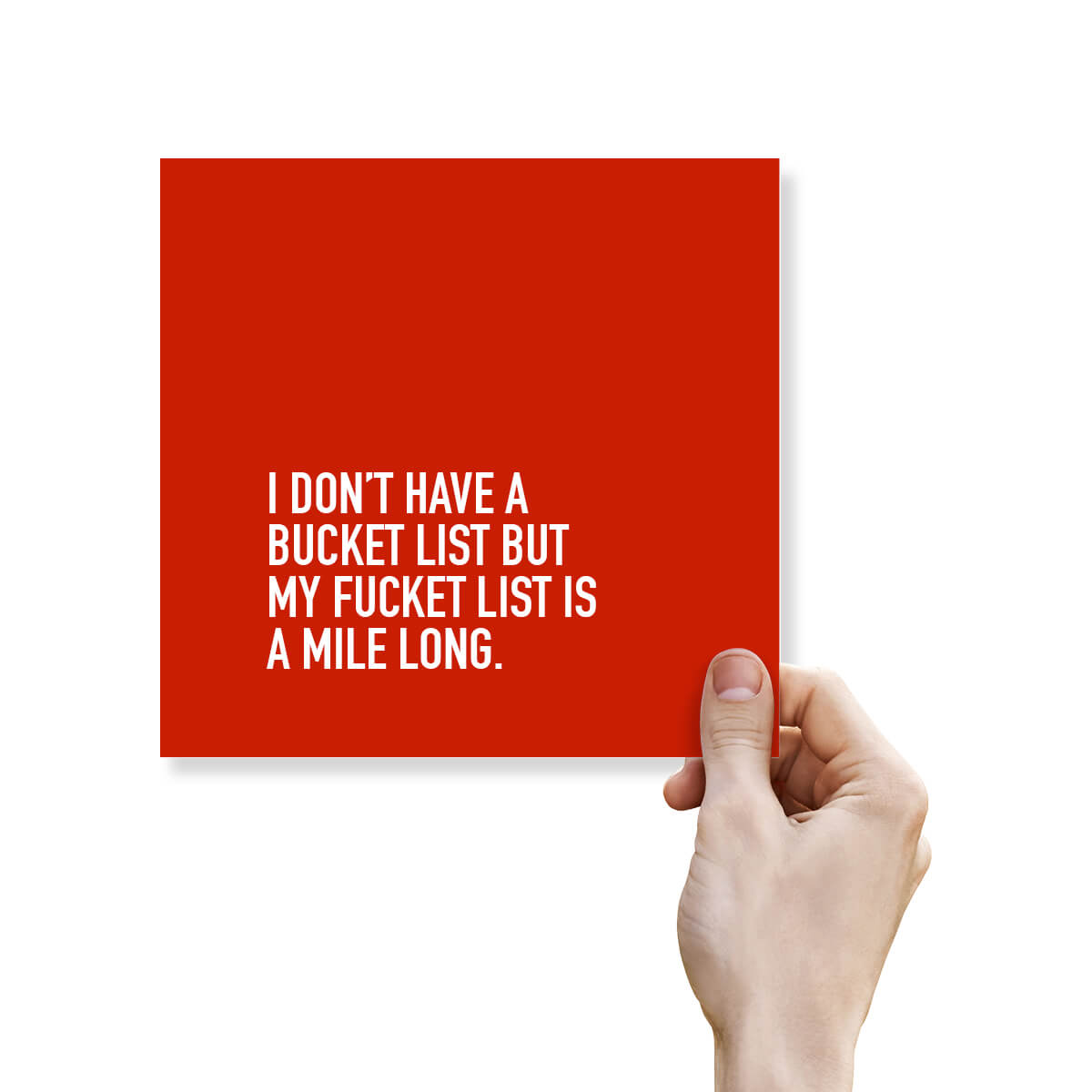 I Don’t Have A Bucket List But My Fucket List Is A Mile Long