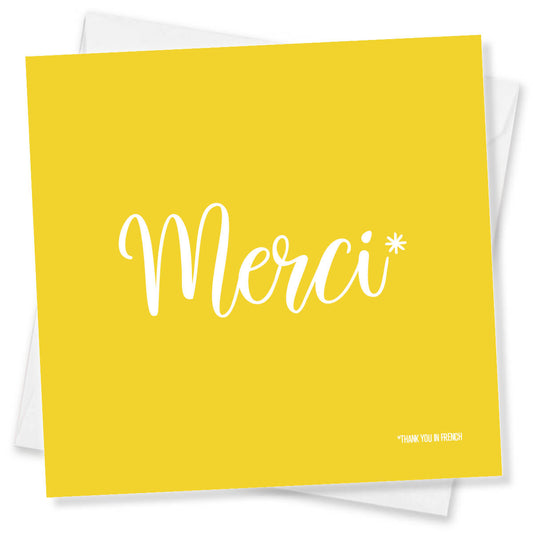 Merci Thank You Card – “Thank you in French”