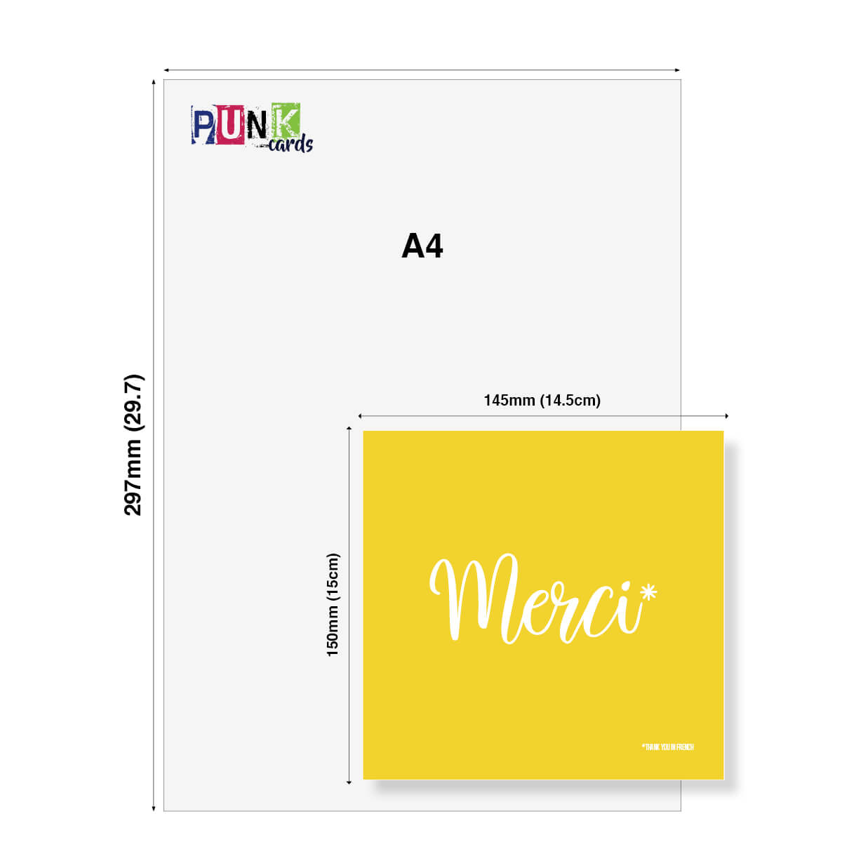 Merci Thank You Card – “Thank you in French”