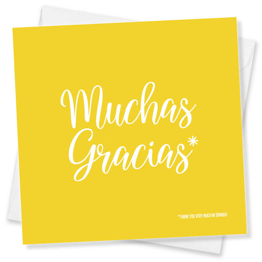 Muchas Gracias Thank You Card – “Thank you in Spanish”