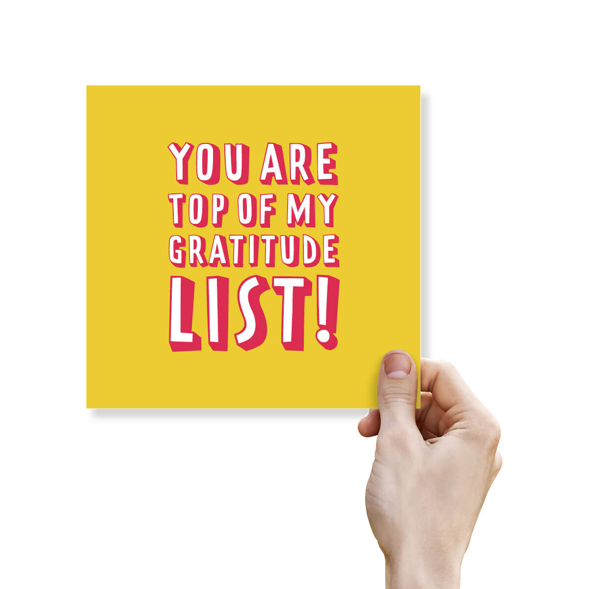 You Are Top of My Gratitude List Thank You Card