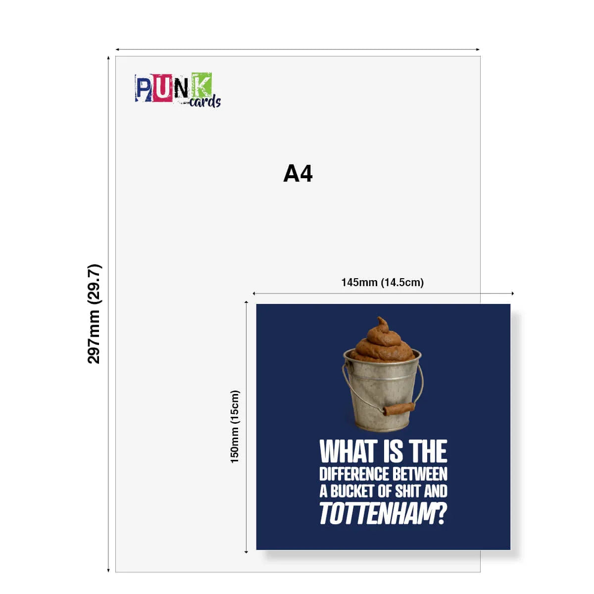 A4 size paper with a humorous graphic and text on a white background