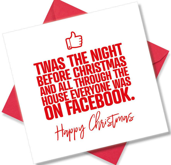 Funny Christmas Card - Twas The Night Before Christmas