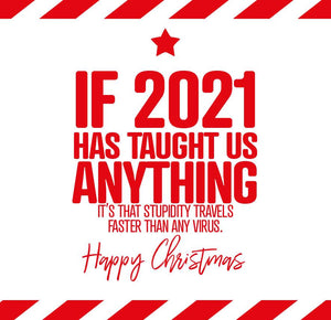 funny christmas card saying If 2020 has taught us Anything