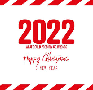 funny christmas card saying 2022 What Could possibly of wrong