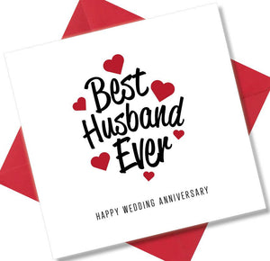 Anniversary Card saying Best Husband Ever