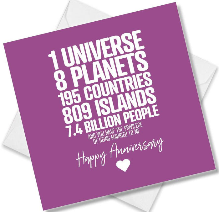 I universe 8 planets 195 countriesTo my amazing beautiful wife