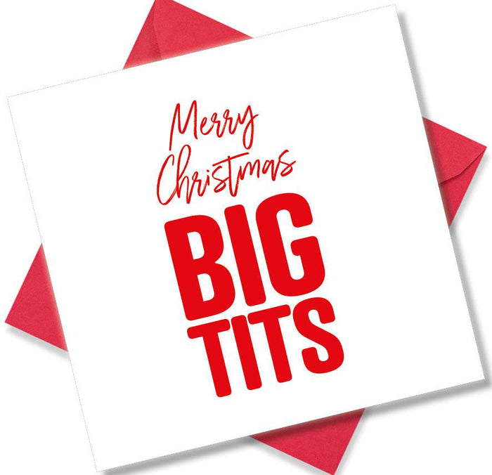 Funny Christmas Cards - Merry Christmas Big Tits